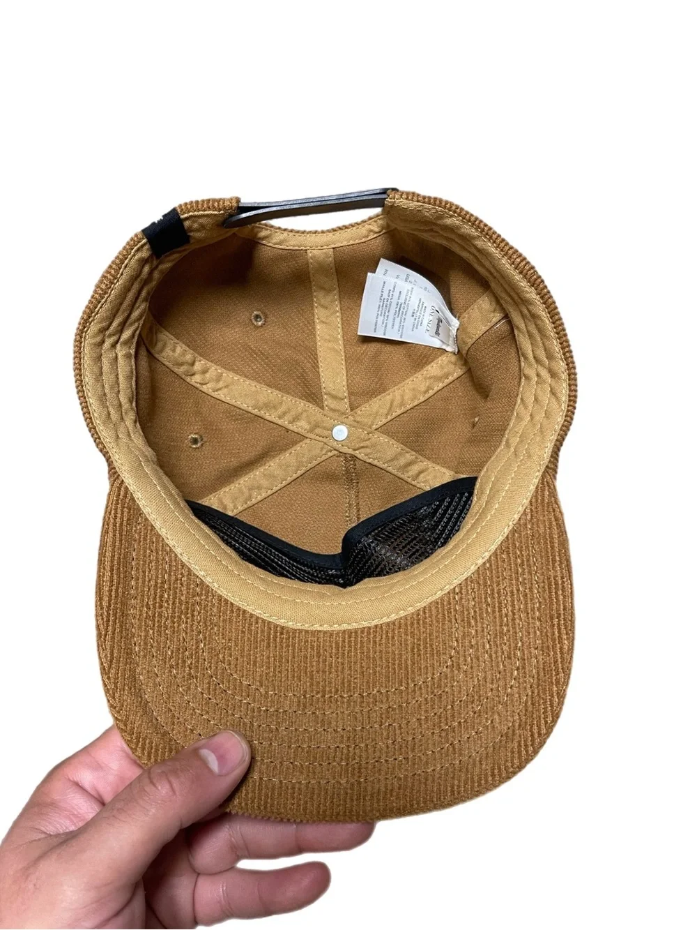 LIKE NEW! UNISEX 100% Cotton Corduroy MADEWELL Embroidered Brown Hat